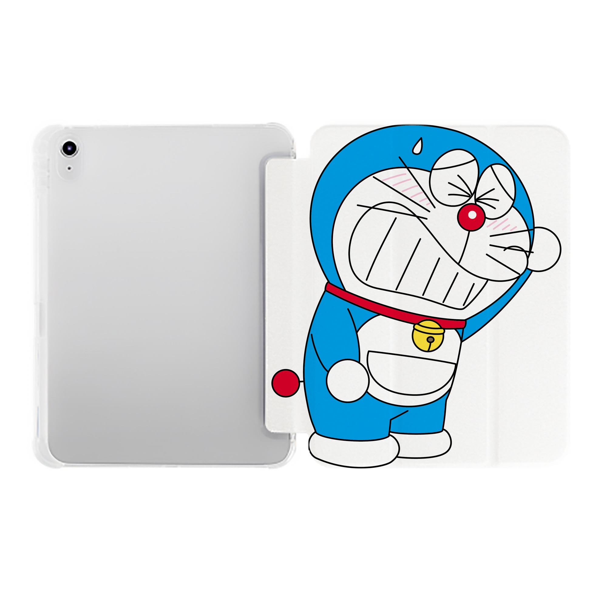 （画像用） ドラえもん Doraemon IPad ケース ペン収納付き 三つ折りスタンド PUレザー×シリコン 対応機種9.5/10.5/10.9インチ